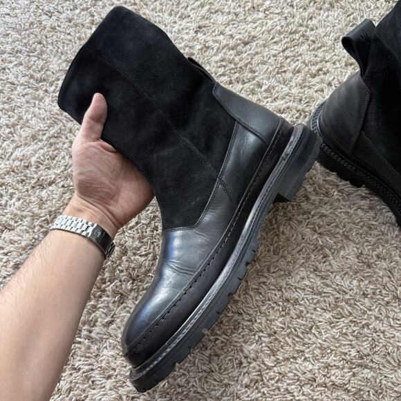 $1100 Adyar Black Suede Leather Chelsea Boots SSENSE Exclusive Mens Size 46 / 12 main image 4